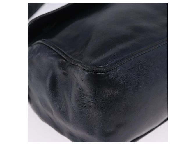 Borsa a tracolla LOEWE in pelle blu navy e tono oro Auth 202262 - vista 15