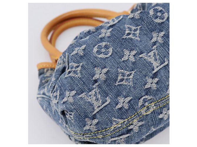 LOUIS VUITTON Monogram Denim Preity Hand Bag Blue M95020 LV Auth 200840SAV - vista 14