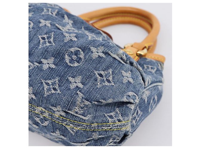 LOUIS VUITTON Monogram Denim Preity Hand Bag Blue M95020 LV Auth 200840SAV - vista 15