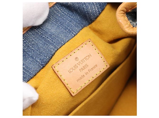 LOUIS VUITTON Monogram Denim Preity Hand Bag Blue M95020 LV Auth 200840SAV - vista 17