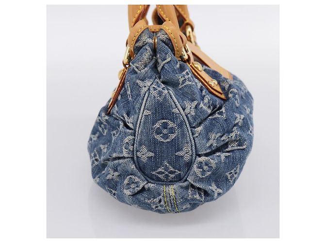 LOUIS VUITTON Monogram Denim Preity Hand Bag Blue M95020 LV Auth 200840SAV - vista 4