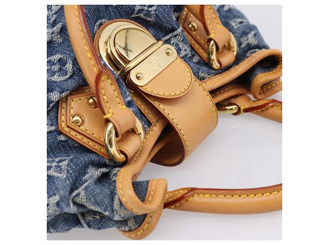 LOUIS VUITTON Monogram Denim Preity Hand Bag Blue M95020 LV Auth 200840SAV - vista 6