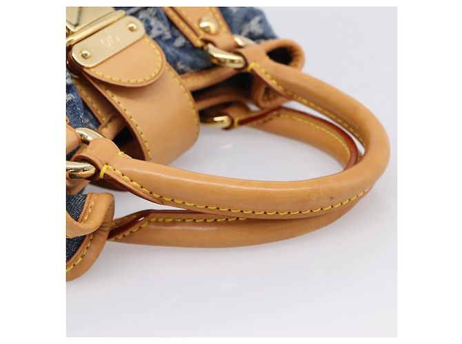 LOUIS VUITTON Monogram Denim Preity Hand Bag Blue M95020 LV Auth 200840SAV - vista 7