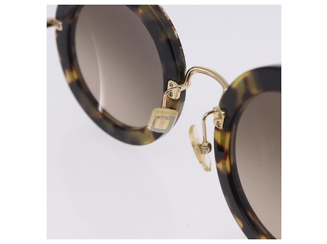 Gafas de sol Miu Miu plástico Brown Auth 200100M Castaño - vista 14