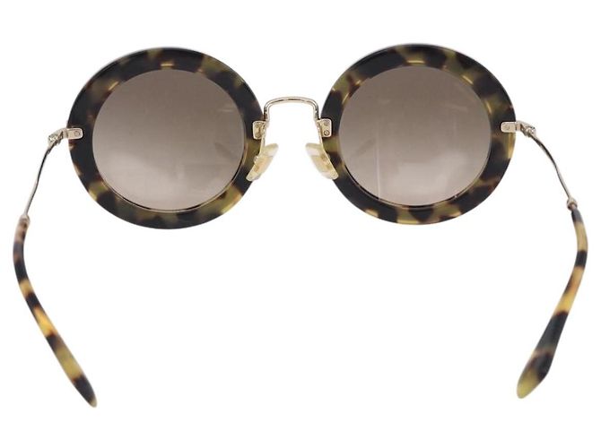 Gafas de sol Miu Miu plástico Brown Auth 200100M Castaño - vista 2