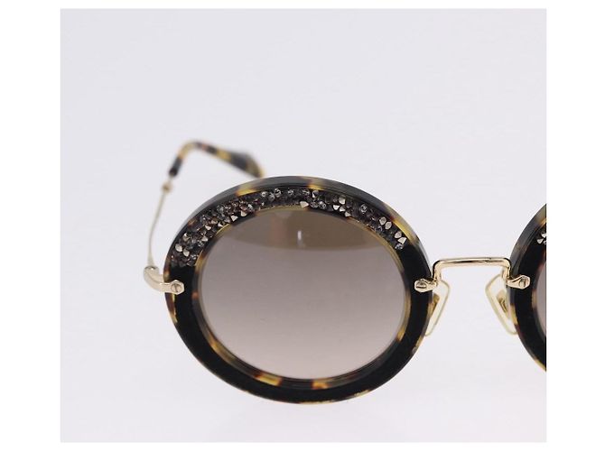 Gafas de sol Miu Miu plástico Brown Auth 200100M Castaño - vista 3