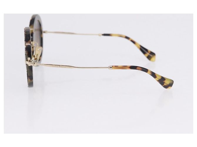 Gafas de sol Miu Miu plástico Brown Auth 200100M Castaño - vista 7