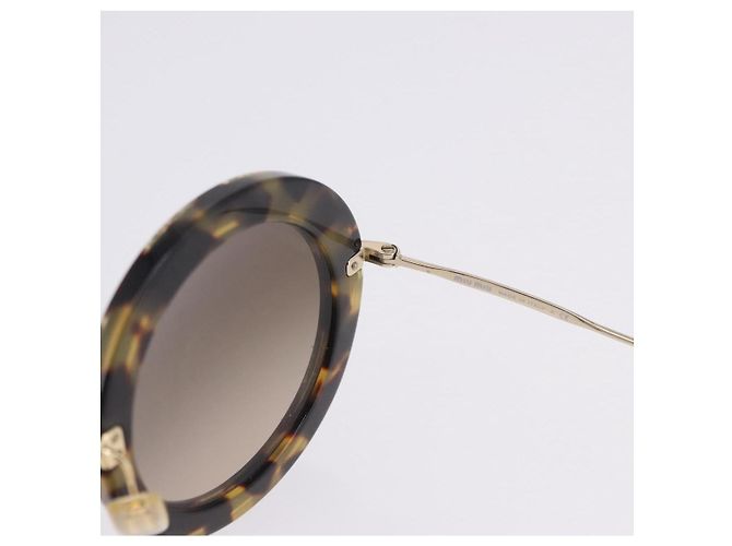 Gafas de sol Miu Miu plástico Brown Auth 200100M Castaño - vista 9