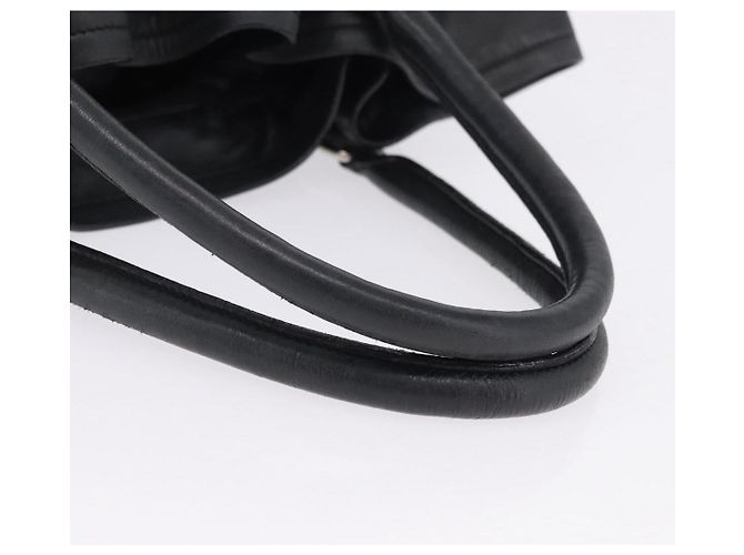 PRADA Tote Bag Leder Schwarz Silber Auth 199442V - Ansicht 7