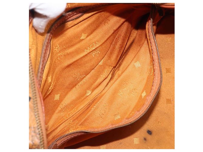 MCM Vicetos Logogram Handtasche PVC Leather Brown Gold Auth bs36972 Braun Golden - Ansicht 21