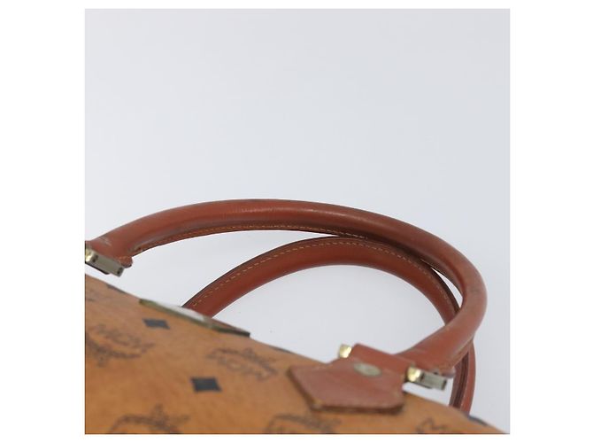 MCM Vicetos Logogram Handtasche PVC Leather Brown Gold Auth bs36972 Braun Golden - Ansicht 8