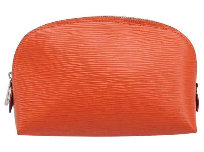 LOUIS VUITTON Epi Pochette Cosmetic PM Pouch Orange M40642 LV Auth 199373V Arancione - vista 13