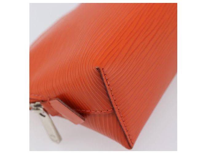 LOUIS VUITTON Epi Pochette Cosmetic PM Pouch Orange M40642 LV Auth 199373V Arancione - vista 14