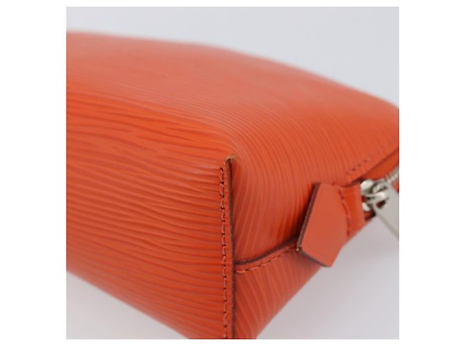 LOUIS VUITTON Epi Pochette Cosmetic PM Pouch Orange M40642 LV Auth 199373V Arancione - vista 15