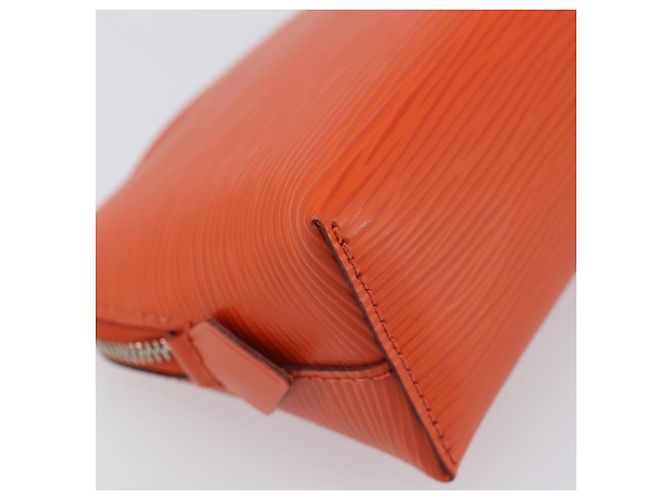 LOUIS VUITTON Epi Pochette Cosmetic PM Pouch Orange M40642 LV Auth 199373V Arancione - vista 16