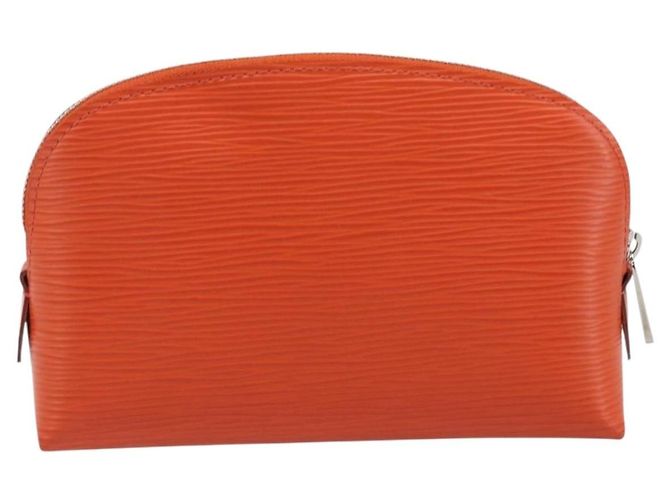 LOUIS VUITTON Epi Pochette Cosmetic PM Pouch Orange M40642 LV Auth 199373V Arancione - vista 2