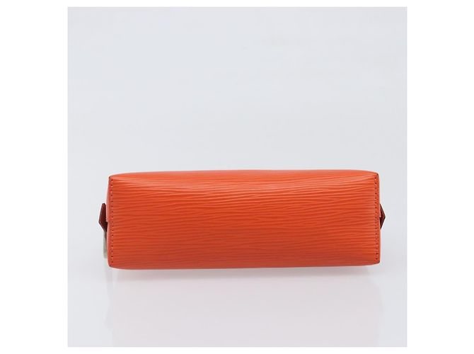 LOUIS VUITTON Epi Pochette Cosmetic PM Pouch Orange M40642 LV Auth 199373V Arancione - vista 6
