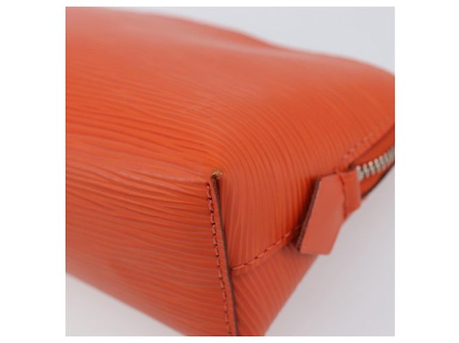 LOUIS VUITTON Epi Pochette Cosmetic PM Pouch Orange M40642 LV Auth 199373V Arancione - vista 7