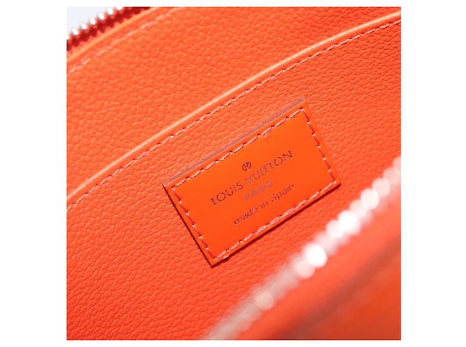 LOUIS VUITTON Epi Pochette Cosmetic PM Pouch Orange M40642 LV Auth 199373V Arancione - vista 9