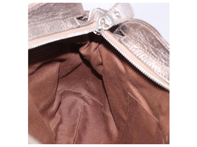 Borsa Salvatore Ferragamo Gancini in pelle Oro Argento Auth 200055A D'oro - vista 19
