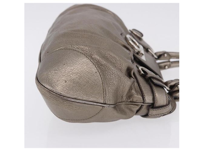 Borsa Salvatore Ferragamo Gancini in pelle Oro Argento Auth 200055A D'oro - vista 3
