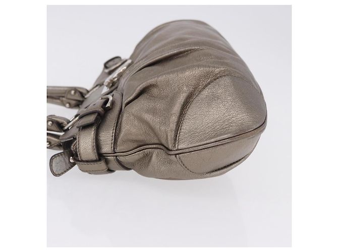 Borsa Salvatore Ferragamo Gancini in pelle Oro Argento Auth 200055A D'oro - vista 4