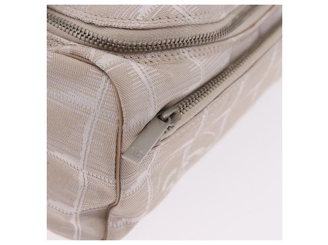 CHANEL New Travel Line Beauty Case Nylon Beige CC Auth 199997A - vista 19