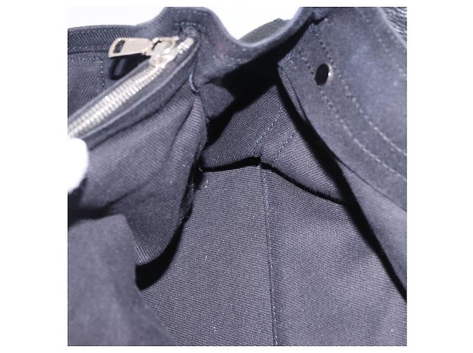 SAINT LAURENT Borsa a mano Muse Toe in pelle nera e argento 197149 Auth 199840A Nero - vista 22