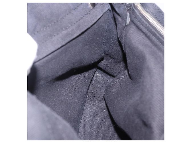 SAINT LAURENT Borsa a mano Muse Toe in pelle nera e argento 197149 Auth 199840A Nero - vista 23