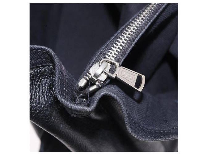 SAINT LAURENT Borsa a mano Muse Toe in pelle nera e argento 197149 Auth 199840A Nero - vista 24