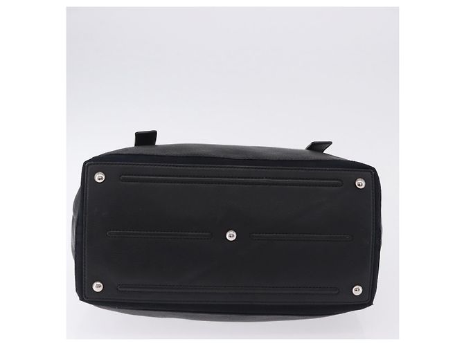 SAINT LAURENT Borsa a mano Muse Toe in pelle nera e argento 197149 Auth 199840A Nero - vista 5