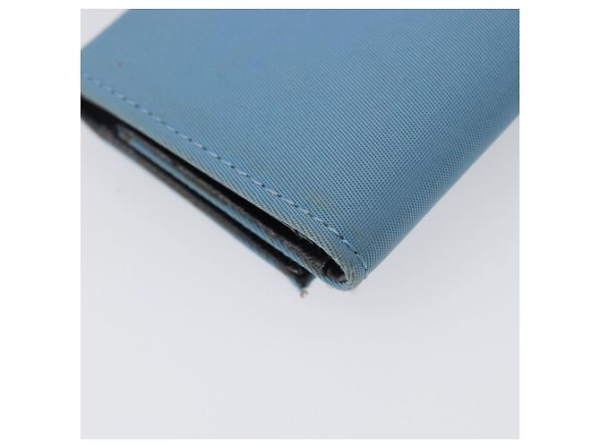 PRADA Key Case Nylon Light Blue Silver Black Auth bs36874 Silvery - view 16