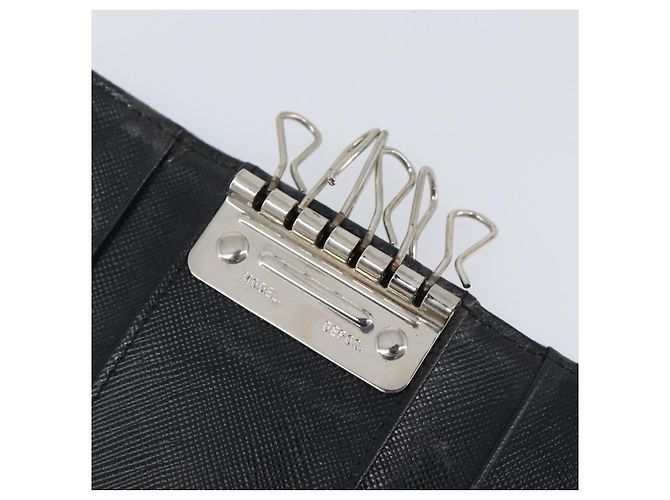 PRADA Key Case Nylon Light Blue Silver Black Auth bs36874 Silvery - view 22