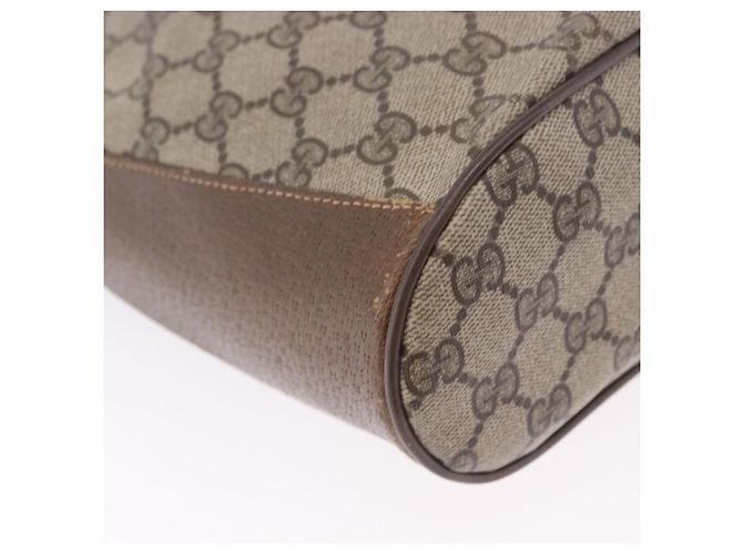 Borsa GUCCI GG Supreme Web Sherry Line PVC Beige Gold 72 02 034 Auth 198252 D'oro - vista 16