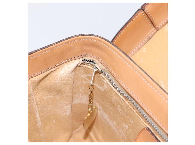 Céline CELINE Macadam Canvas Star Ball Vanity Pouch PVC Leder Braun Authentisch 201000 Golden - Ansicht 11