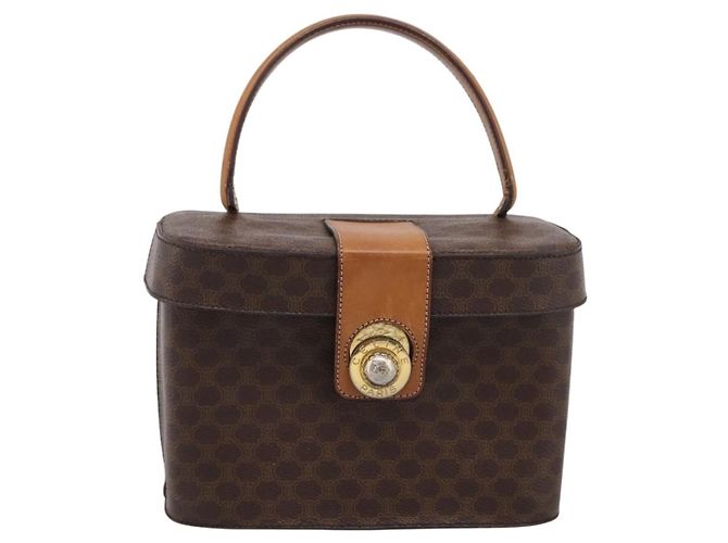 Céline CELINE Macadam Canvas Star Ball Vanity Pouch PVC Leder Braun Authentisch 201000 Golden - Ansicht 13