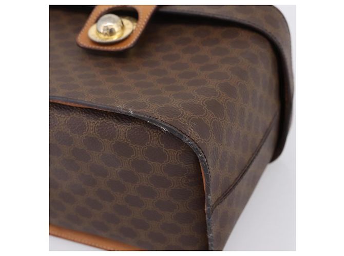 Céline CELINE Macadam Canvas Star Ball Vanity Pouch PVC Leder Braun Authentisch 201000 Golden - Ansicht 15