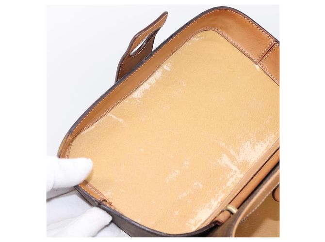 Céline CELINE Macadam Canvas Star Ball Vanity Pouch PVC Leder Braun Authentisch 201000 Golden - Ansicht 19