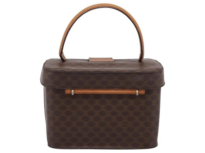 Céline CELINE Macadam Canvas Star Ball Vanity Pouch PVC Leder Braun Authentisch 201000 Golden - Ansicht 2