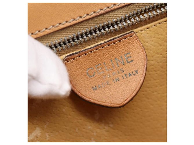 Céline CELINE Macadam Canvas Star Ball Vanity Pouch PVC Leder Braun Authentisch 201000 Golden - Ansicht 23