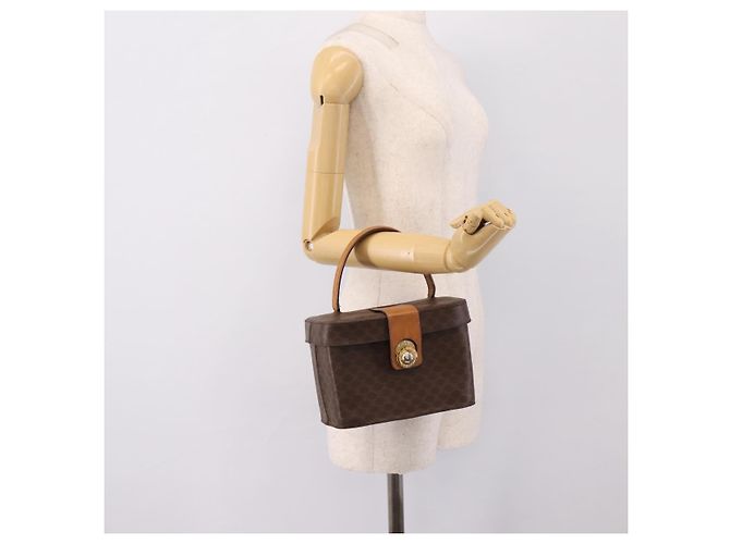 Céline CELINE Macadam Canvas Star Ball Vanity Pouch PVC Leder Braun Authentisch 201000 Golden - Ansicht 24