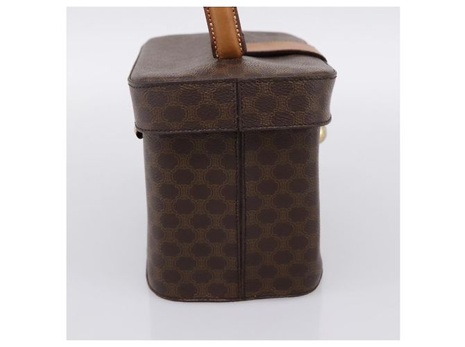 Céline CELINE Macadam Canvas Star Ball Vanity Pouch PVC Leder Braun Authentisch 201000 Golden - Ansicht 3