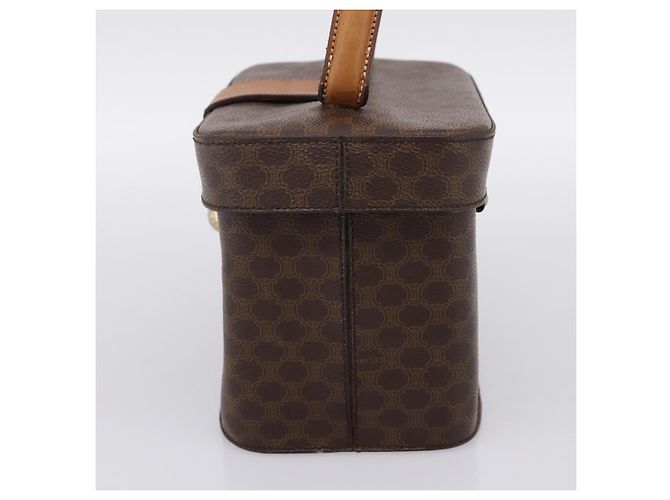 Céline CELINE Macadam Canvas Star Ball Vanity Pouch PVC Leder Braun Authentisch 201000 Golden - Ansicht 4