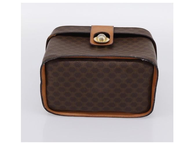 Céline CELINE Macadam Canvas Star Ball Vanity Pouch PVC Leder Braun Authentisch 201000 Golden - Ansicht 5