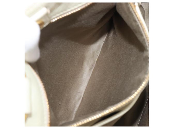 Borsa Miu Miu Vitter Shine in pelle 2way Beige Tono Oro Auth 199350 - vista 23