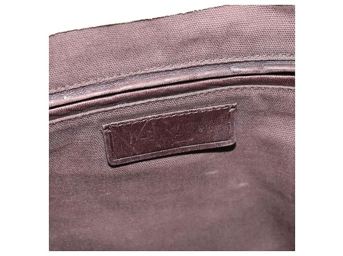 Borsa Tote SAINT LAURENT Downtown in pelle Bianco Oro 175884 Auth hk4076 D'oro - vista 18