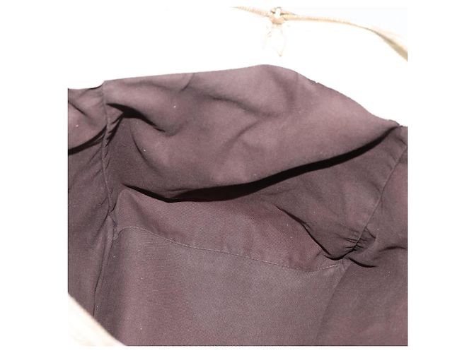 Borsa Tote SAINT LAURENT Downtown in pelle Bianco Oro 175884 Auth hk4076 D'oro - vista 20