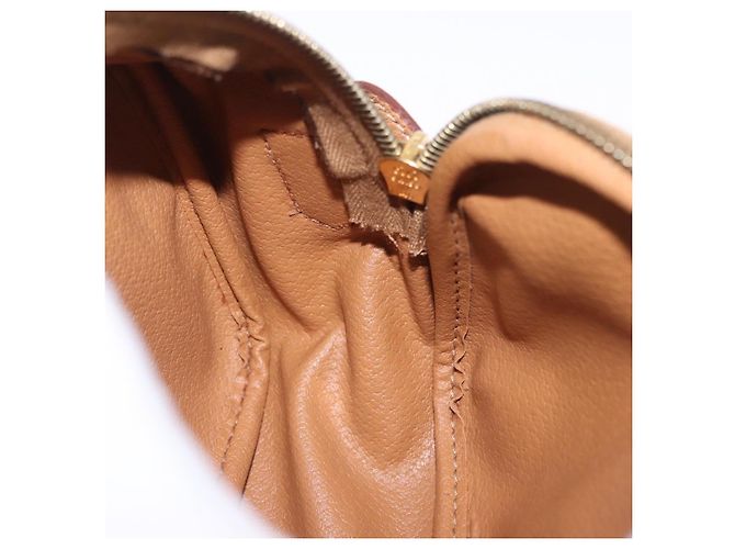 Céline Borsa a mano CELINE Macadam Canvas PVC Leather 2way Brown Gold Auth 196958 Marrone D'oro - vista 21