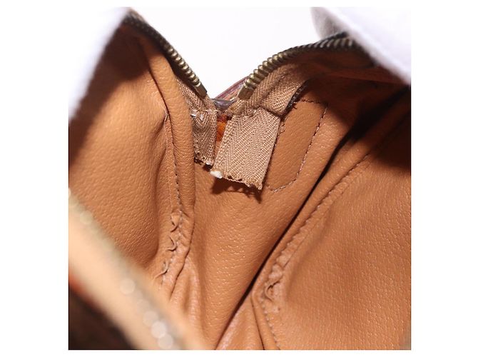 Céline Borsa a mano CELINE Macadam Canvas PVC Leather 2way Brown Gold Auth 196958 Marrone D'oro - vista 22