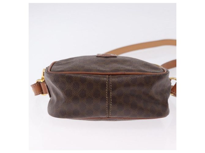 Céline Borsa a mano CELINE Macadam Canvas PVC Leather 2way Brown Gold Auth 196958 Marrone D'oro - vista 5